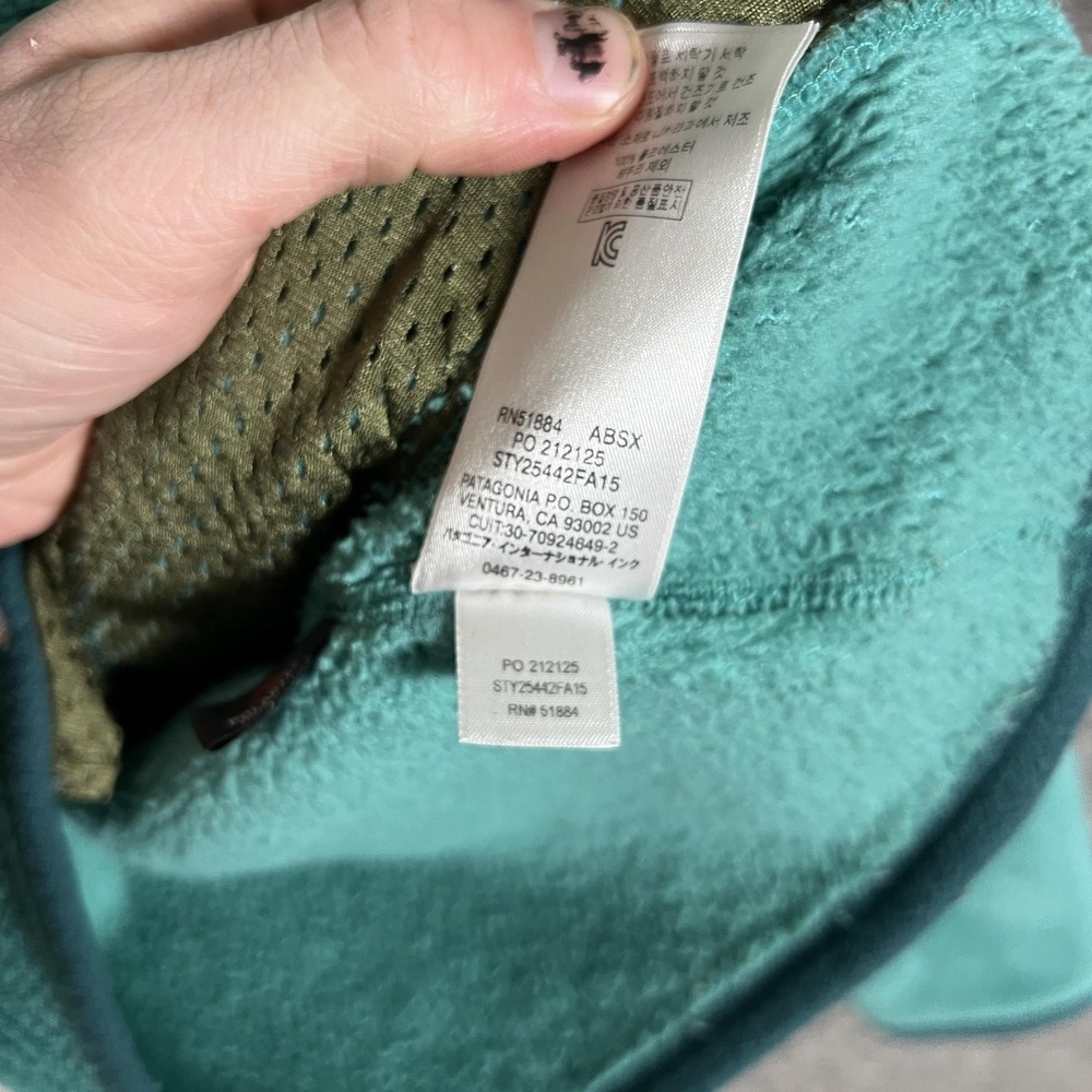 Patagonia Re-Tool Snap-T Jacket Womens Small Green Fleece‎ Pullover STY25442 - Picture 7 of 9